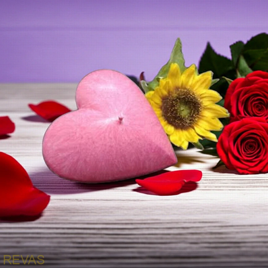 Svíčka SRDCE, rozměr 11 x 11 cm palmový vosk