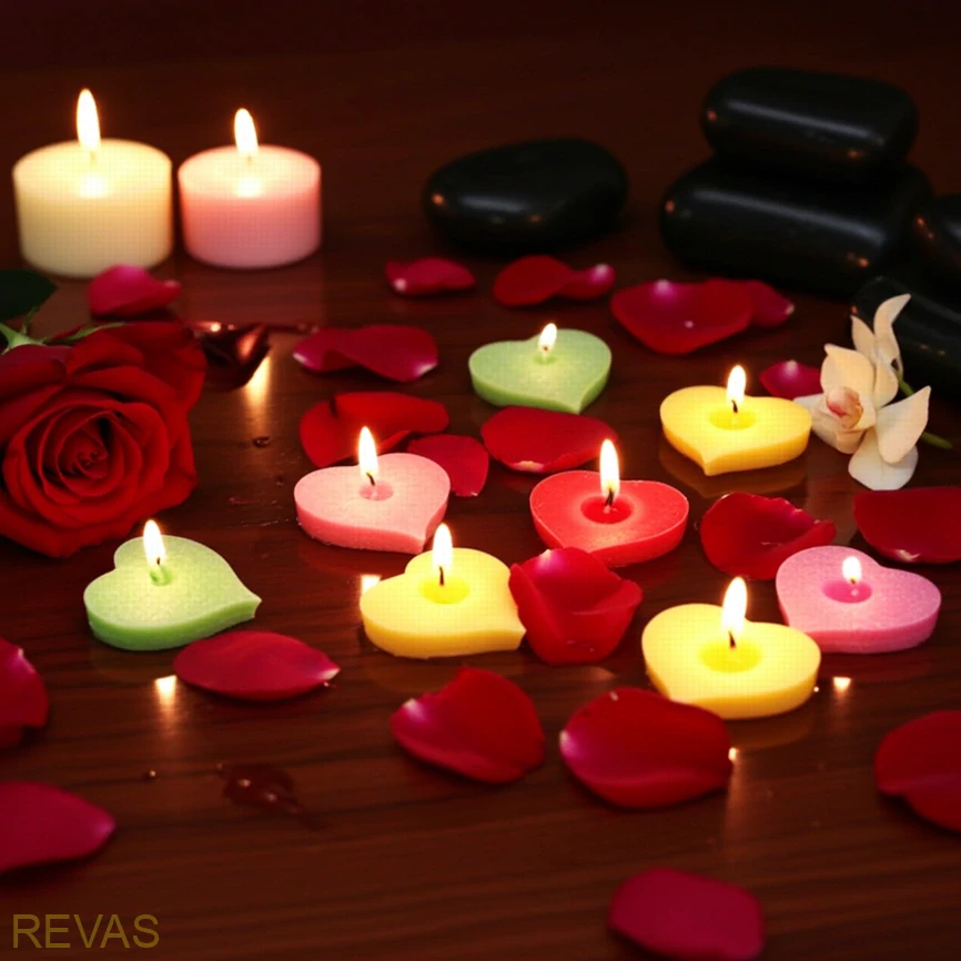 Svíčka Plovoucí SRDCE - dárkový balíček 5ks