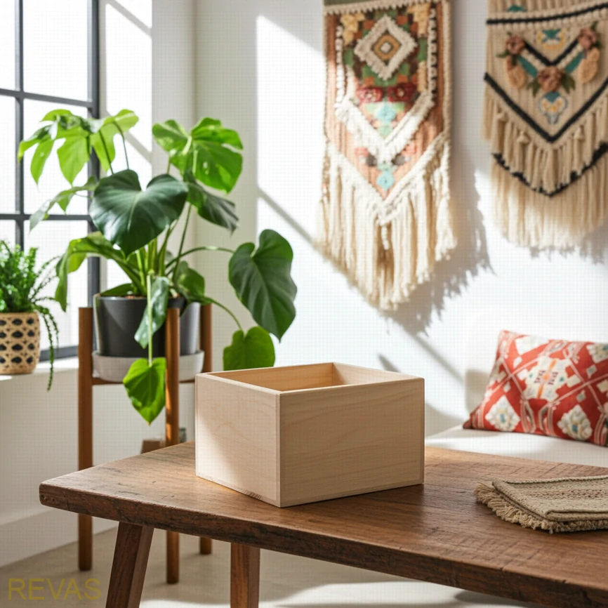 Dřevěná krabička, bedýnka, rozměr 16 x 16 x 10 cm