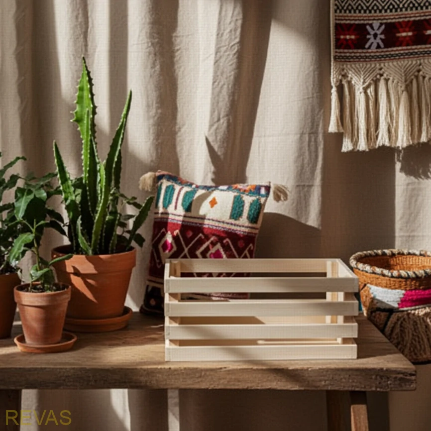 Farmářská dřevěná bedýnka LAŤKOVÁ 35x20x15 cm