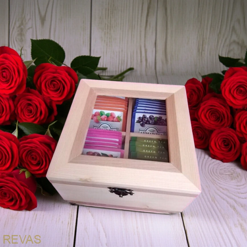 Krabička na čaj čajovník rozměr 16x16x10 cm