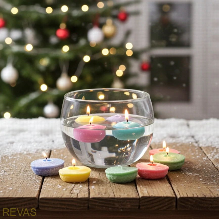 Plovoucí svíčka ořechová skořápka – palmový vosk