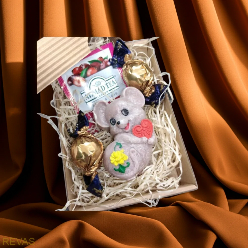 Dárková kazeta veselá myška se srdíčkem