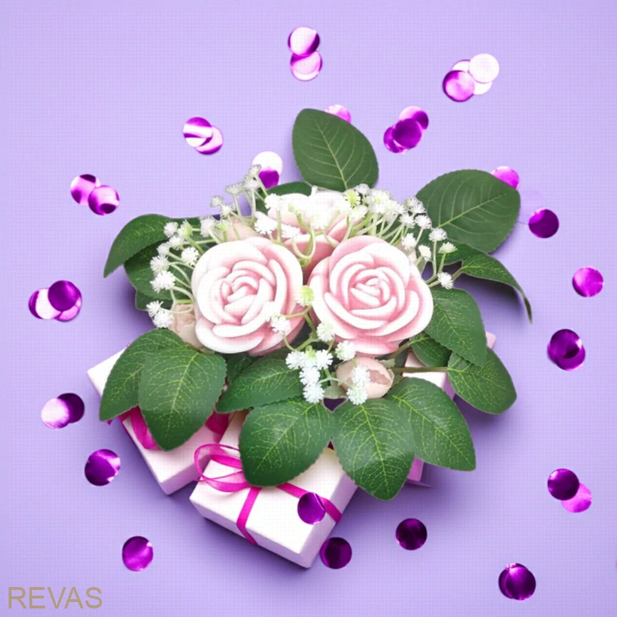 Dárková kytice ze svíček - Růže