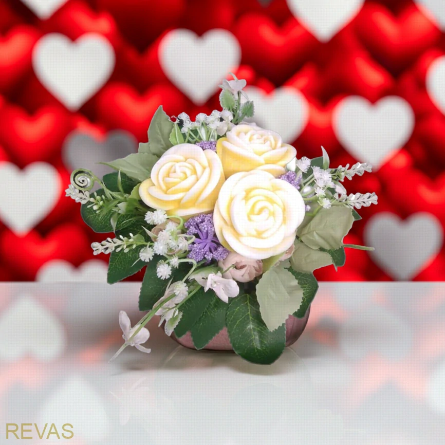 Dárková kytice ze svíček - Růže