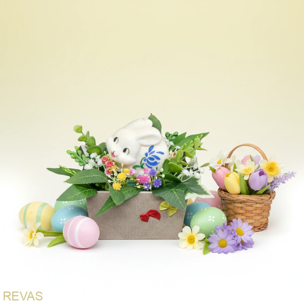 Velikonoční dekorace se svíčkou z palmového vosku