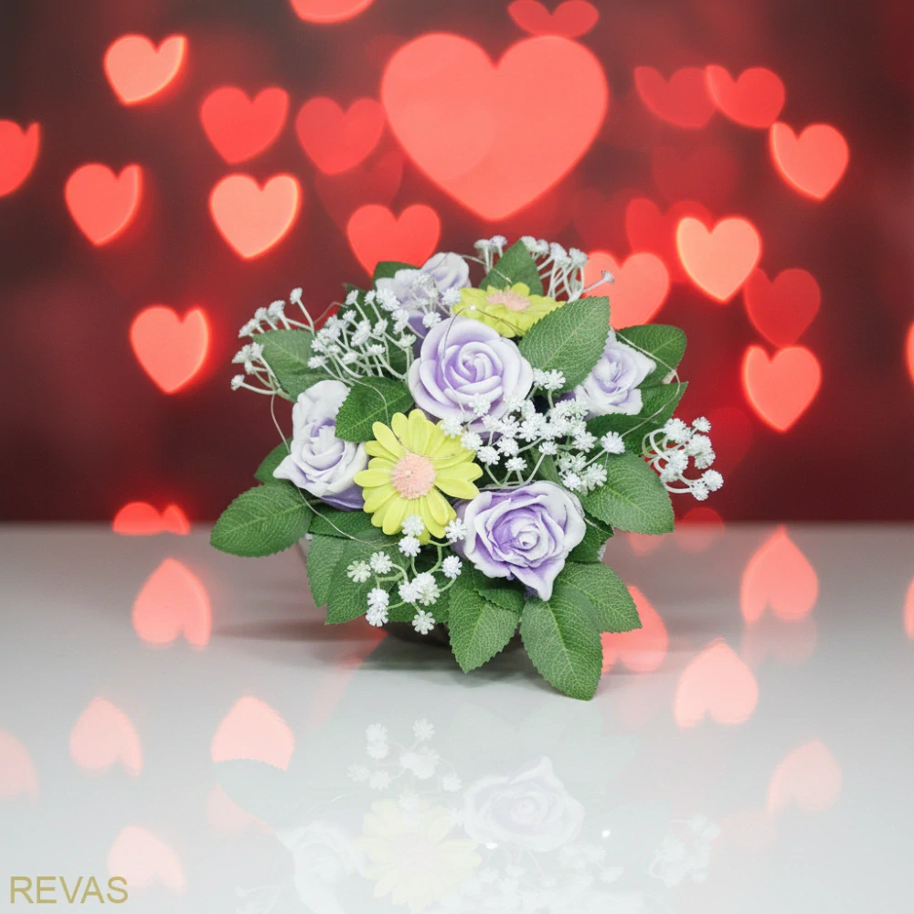 Dárková kytice ze svíček se světýlky