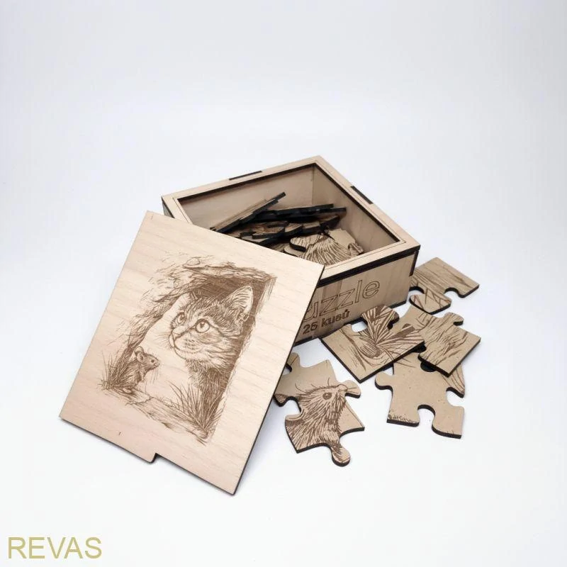 Dřevěné puzzle pro děti – 25 dílků z kvalitní bukové překližky