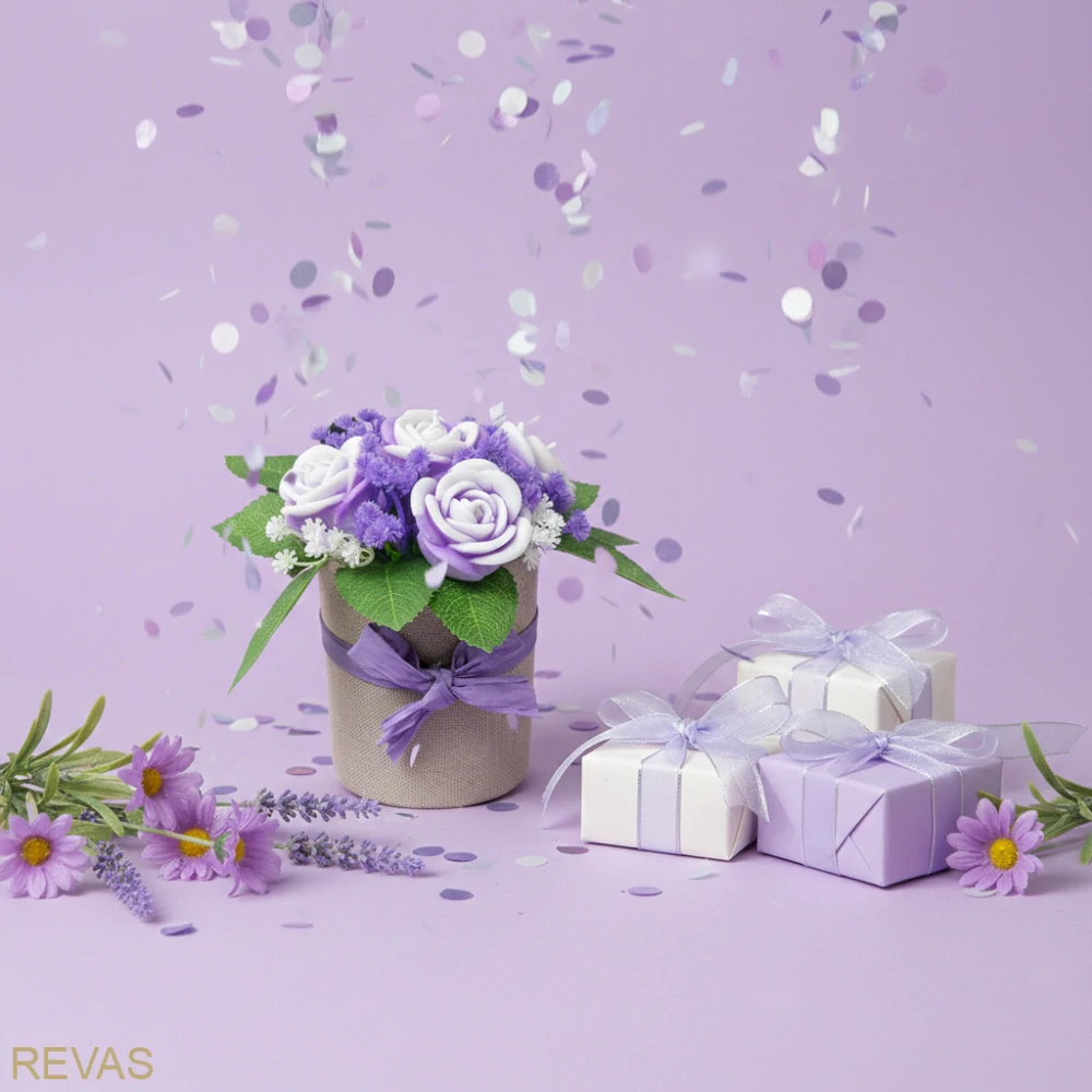 Dárková kytice ze svíček z palmového vosku - originální ručně vyráběný dárek