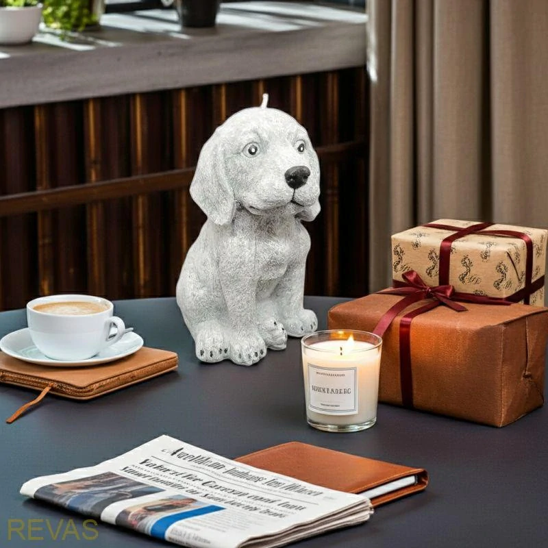 Svíčka Pejsek palmový vosk, výška 15 cm