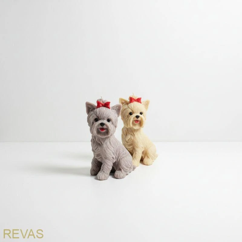 Svíčka pejsek JORKŠÍR, výška 13 cm