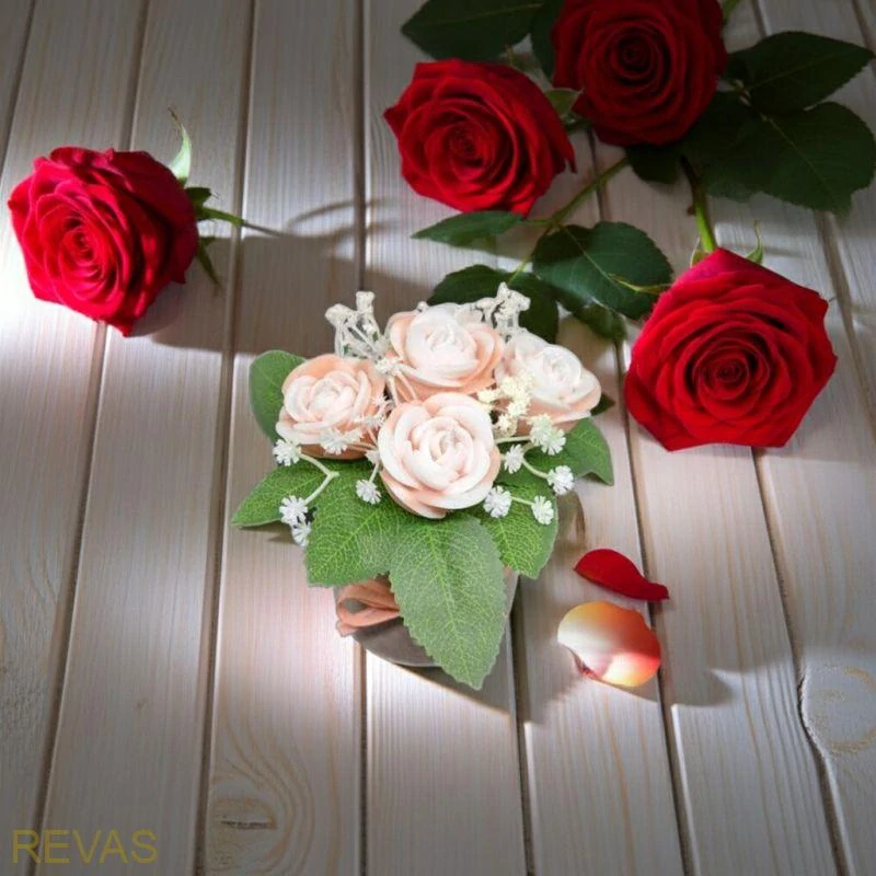 Dárková kytice ze svíček - Růže