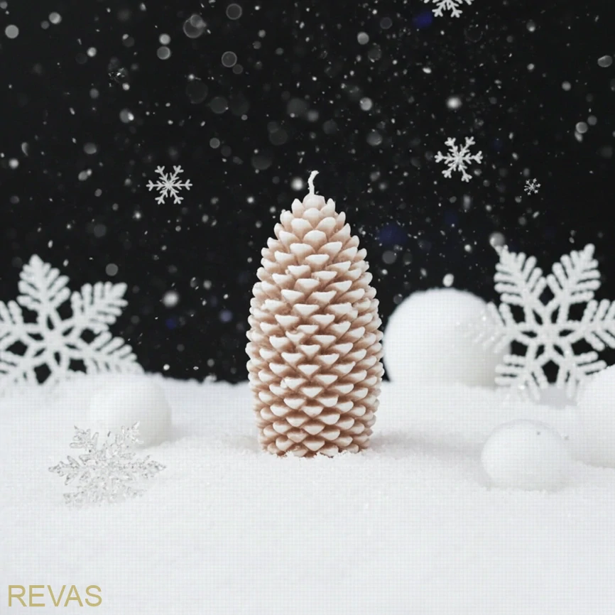 Svíčka šiška, výška 11 cm palmový vosk