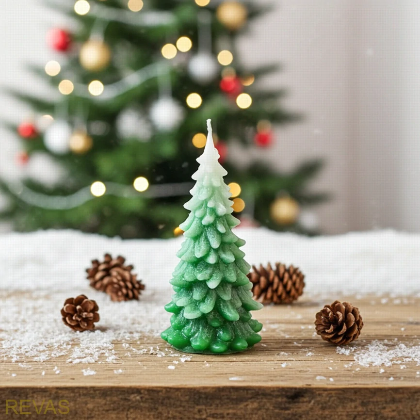 Svíčka stromeček, výška 11 cm palmový vosk