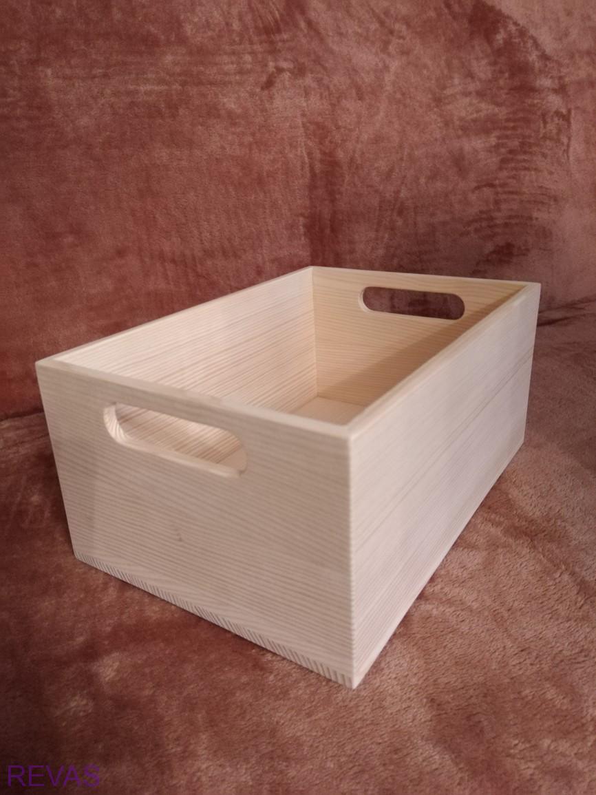 Dřevěná bedýnka - d x š x v - 26 x 18 x 12  cm