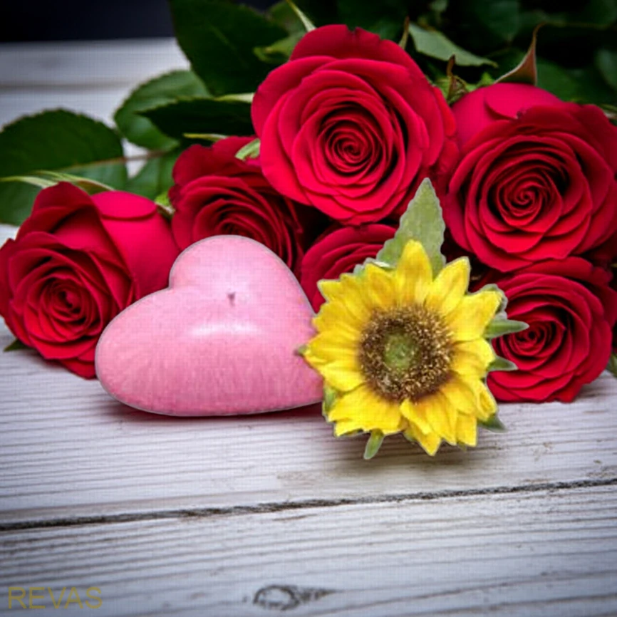 Svíčka SRDCE, rozměr 11 x 11 cm palmový vosk