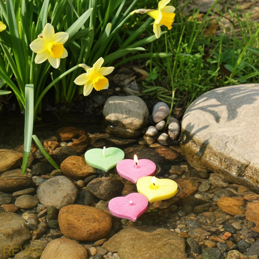 Svíčka Plovoucí SRDCE - dárkový balíček 5ks