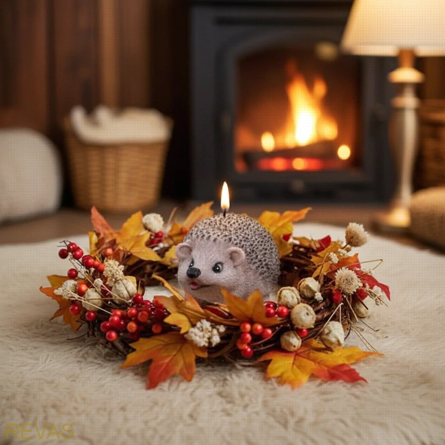 Svíčka JEŽEK, rozměr 14,5 x 7 cm