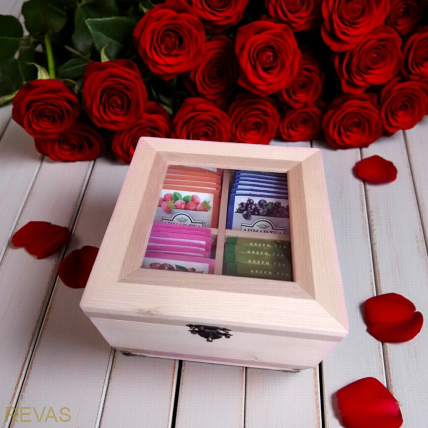 Krabička na čaj čajovník rozměr 16x16x10 cm