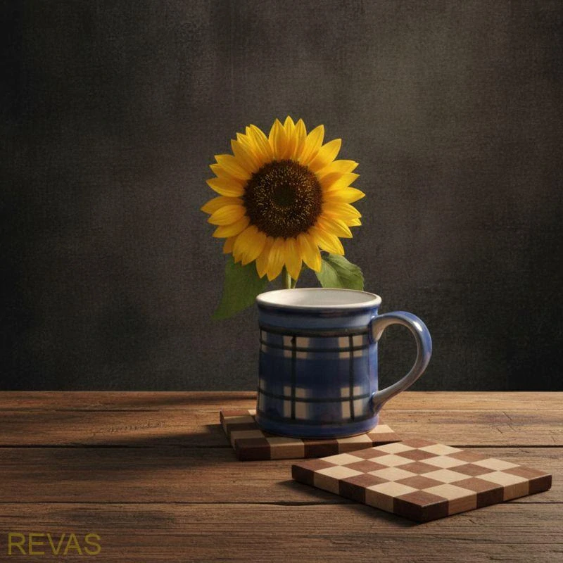 Dřevěný podtácek pod hrnek – 1 kus rozměr 9,5 x 9,5 cm