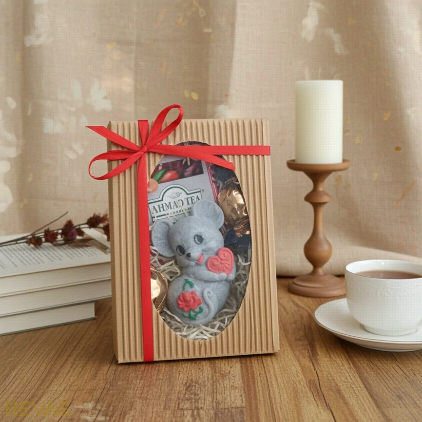 Dárková kazeta veselá myška se srdíčkem