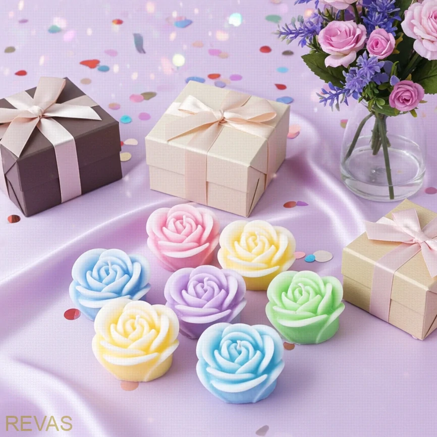 Svíčka Růže střední z palmového vosku