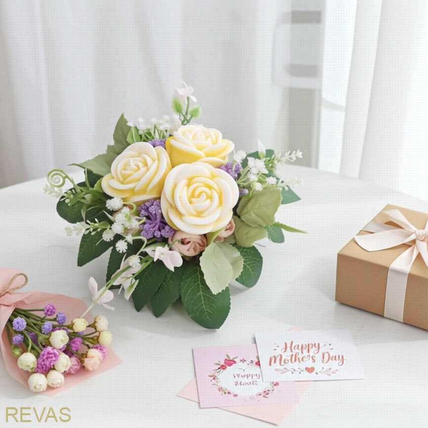 Dárková kytice ze svíček - Růže