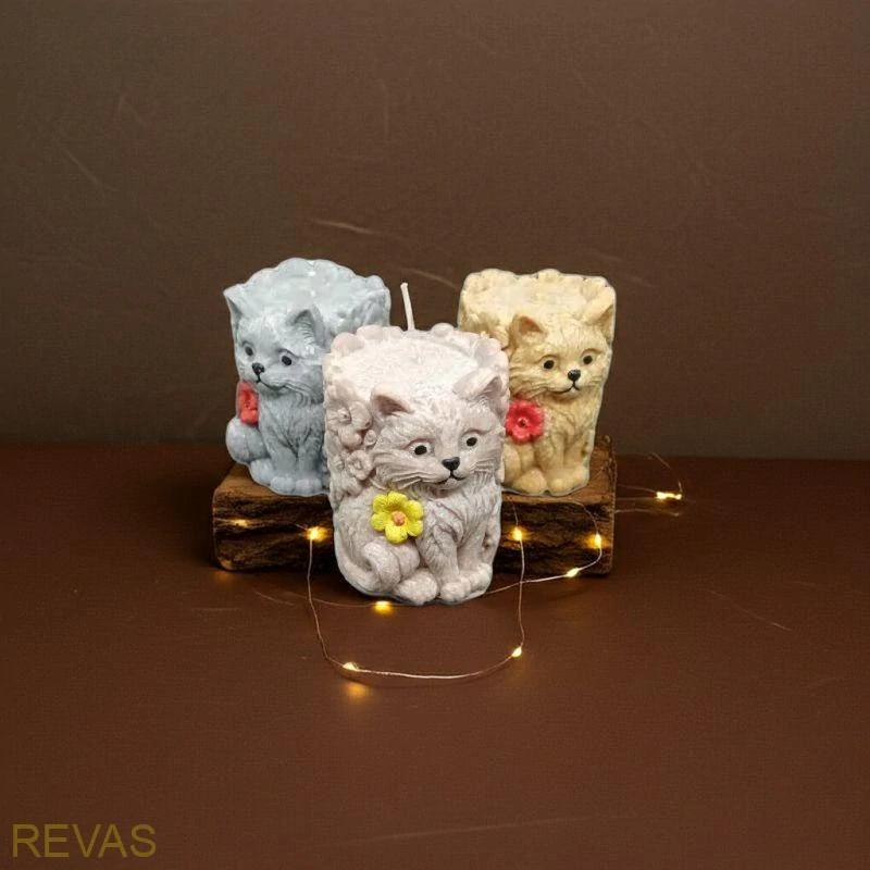 Svíčka kočička válec z palmového vosku