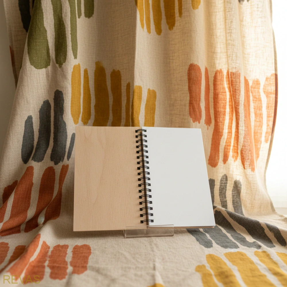 Zápisník s dřevěnými deskami a gravírováním pro paní učitelku 