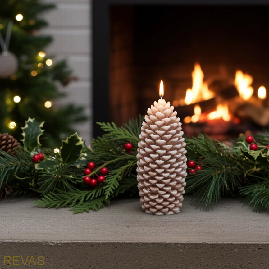 Svíčka šiška, výška 11 cm palmový vosk