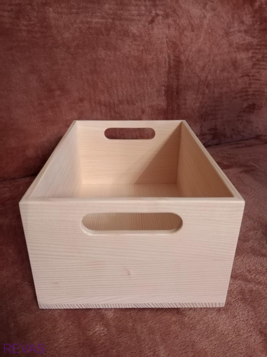 Dřevěná bedýnka - d x š x v - 26 x 18 x 12  cm