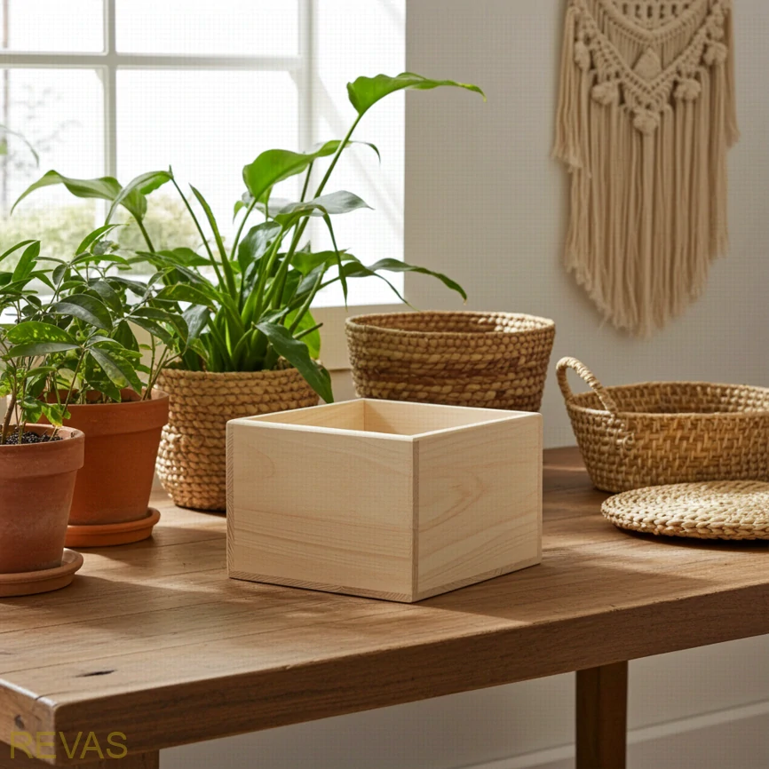 Dřevěná krabička, bedýnka, rozměr 16 x 16 x 10 cm