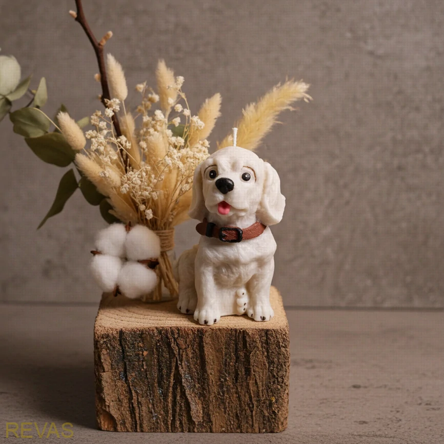 Svíčka PEJSEK, výška 14 cm