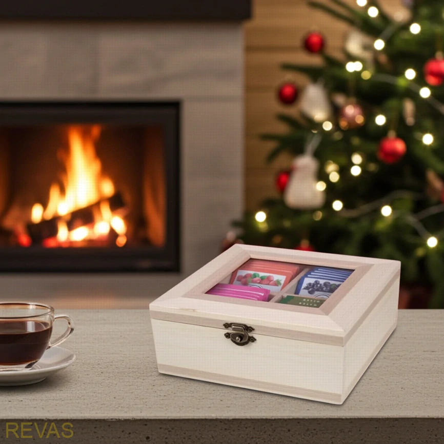 Krabička na čaj čajovník rozměr 16x16x10 cm