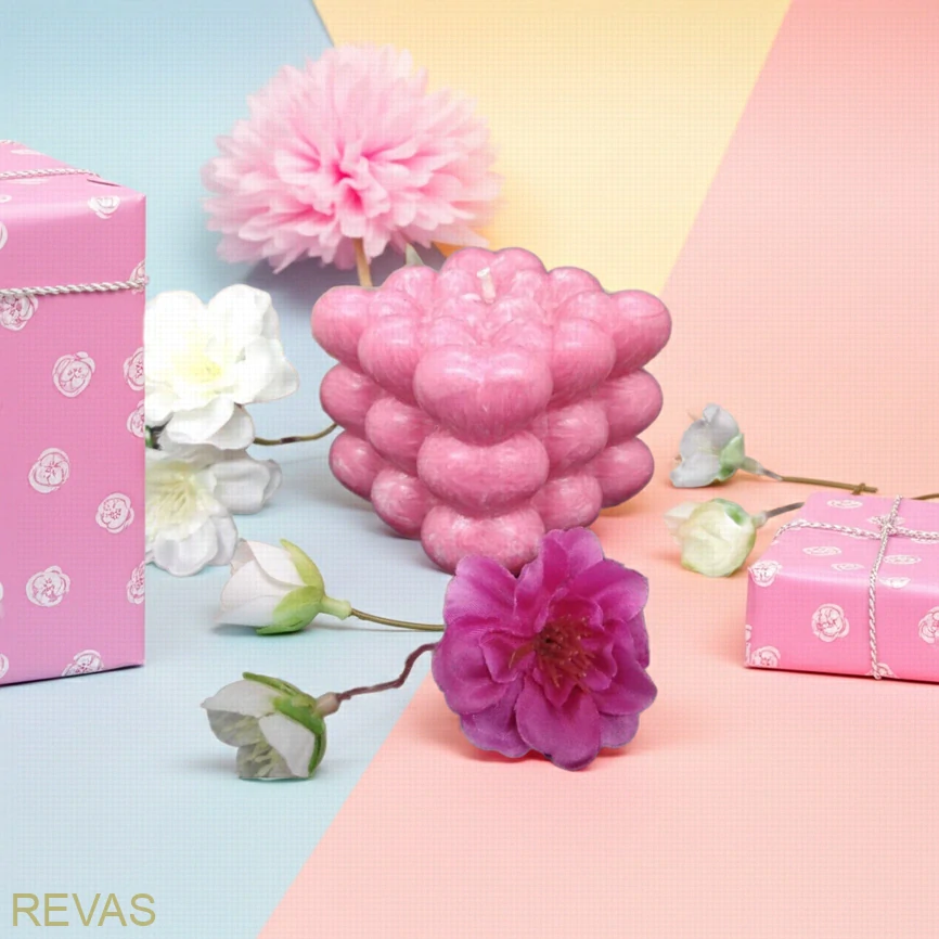 Svíčka Bubble Hearts-BUBLINKOVÉ SRDCE