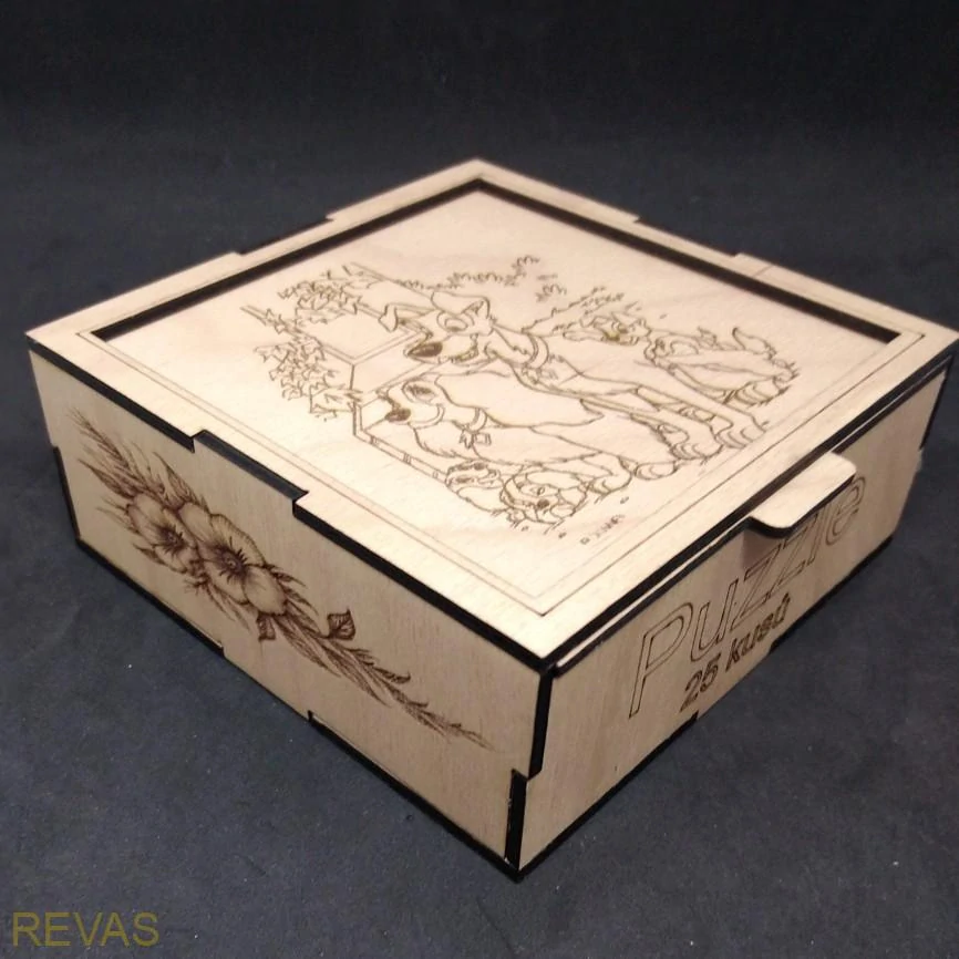 Dřevěné puzzle pro děti – 25 dílků z kvalitní bukové překližky