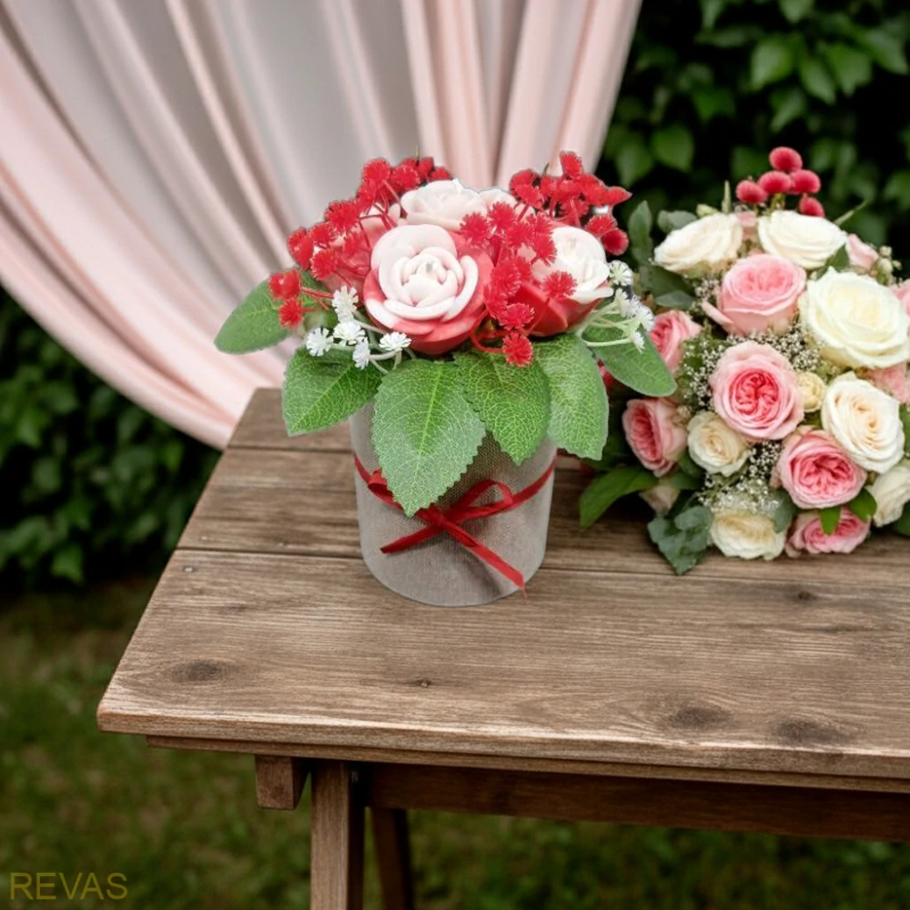 Dárková kytice ze svíček - Růže