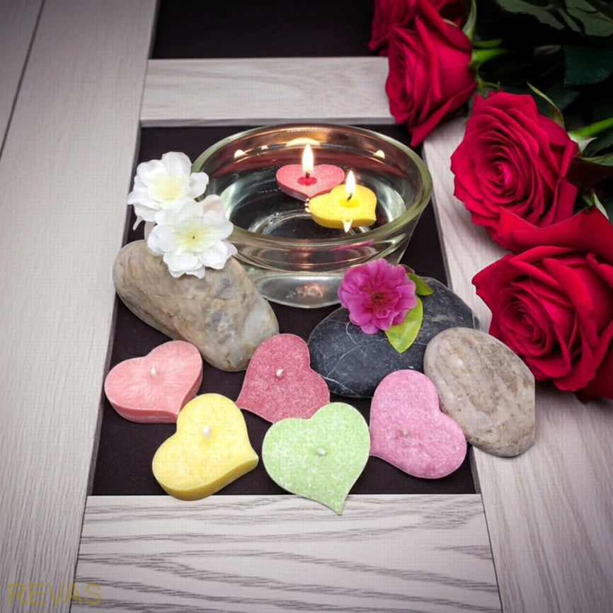 Svíčka Plovoucí SRDCE - dárkový balíček 5ks