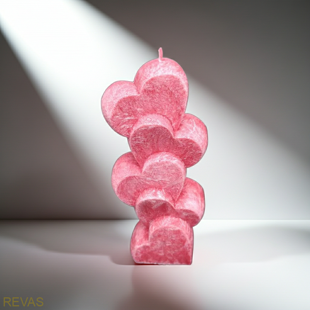 Dárková kazeta - svíčka srdíčka - symbol nekonečné lásky a harmonie