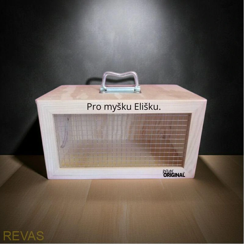 Dřevěná přepravka, přenoska pro ptáky, hlodavce, zakrslé králíky