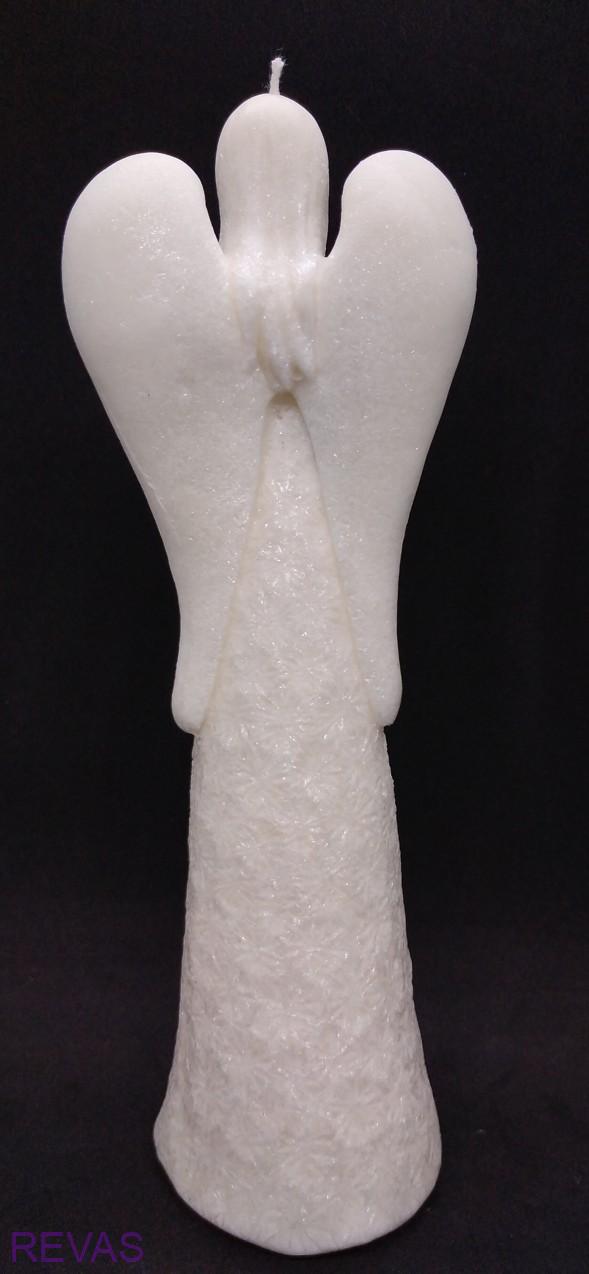 Svíčka Andělka se srdíčkem, výška 20 cm