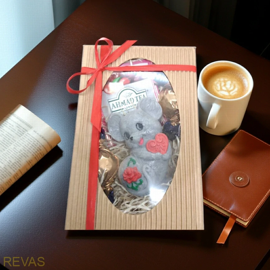 Dárková kazeta veselá myška se srdíčkem