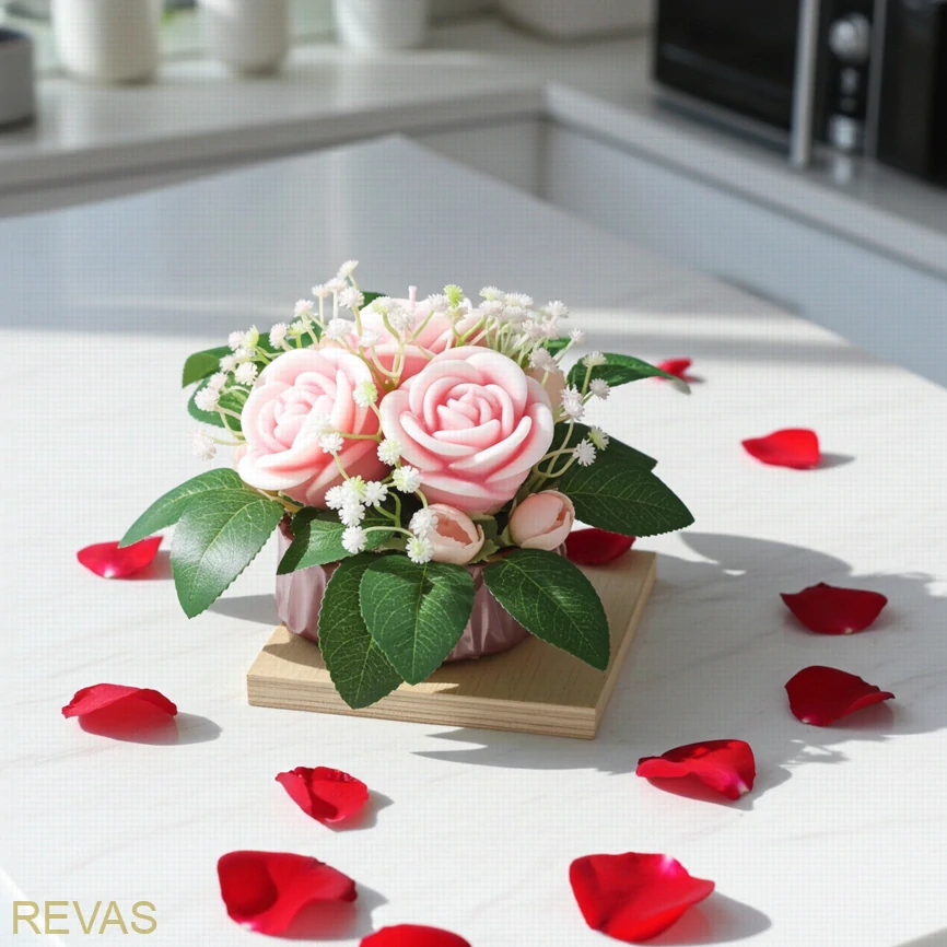 Dárková kytice ze svíček - Růže