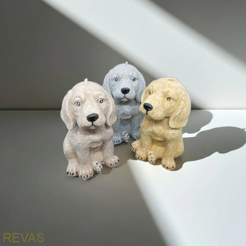 Svíčka Pejsek palmový vosk, výška 15 cm