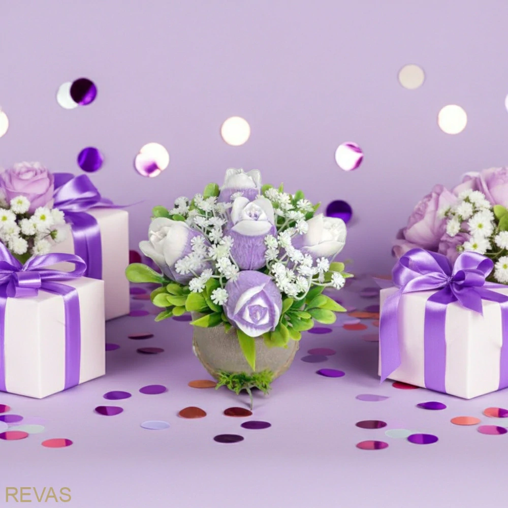 Dárková kytice tulipánů z palmového vosku – ručně vyráběné svíčky