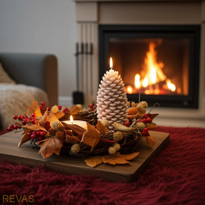 Svíčka šiška, výška 11 cm palmový vosk