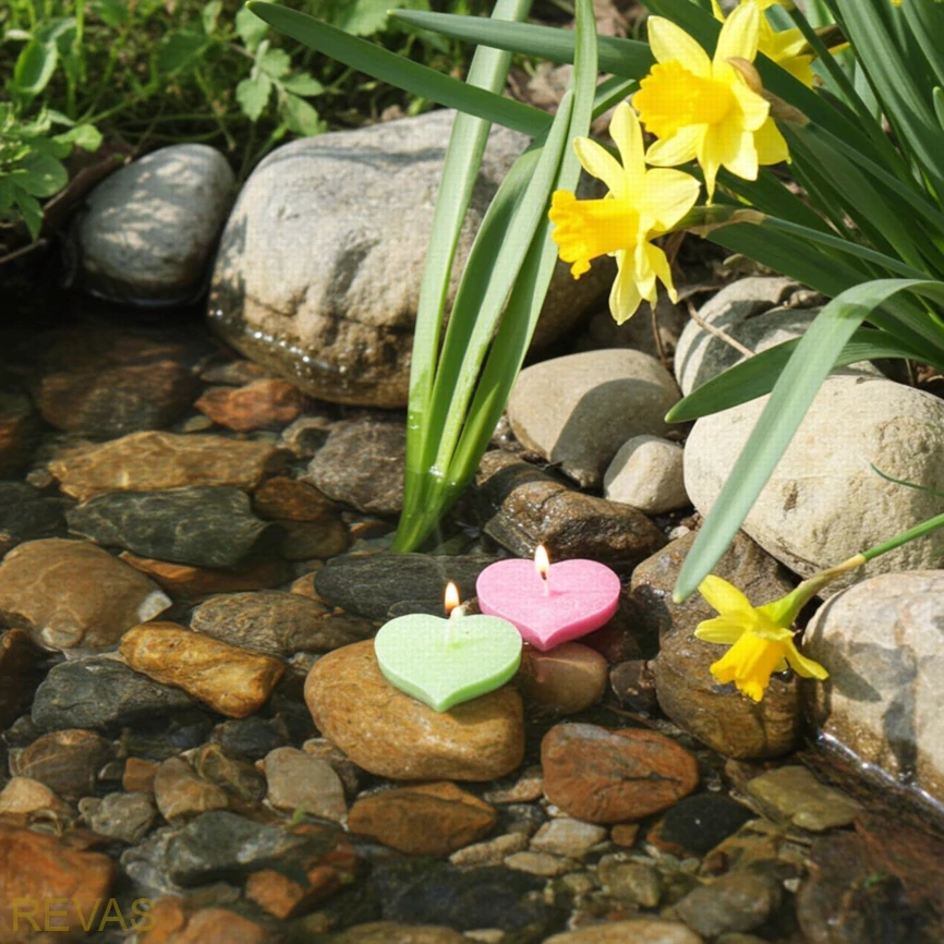 Svíčka Plovoucí SRDCE - dárkový balíček 5ks