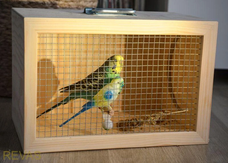 Dřevěná přepravka, přenoska pro ptáky, hlodavce, zakrslé králíky