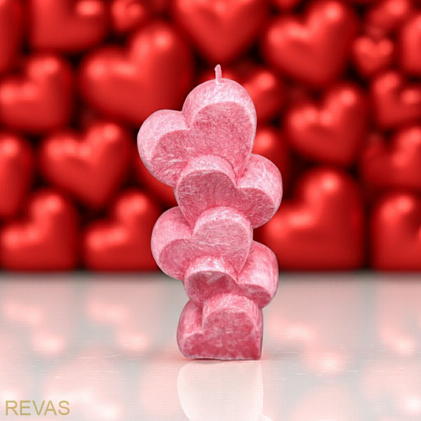 Svíčka SRDÍČKA, výška 11 cm