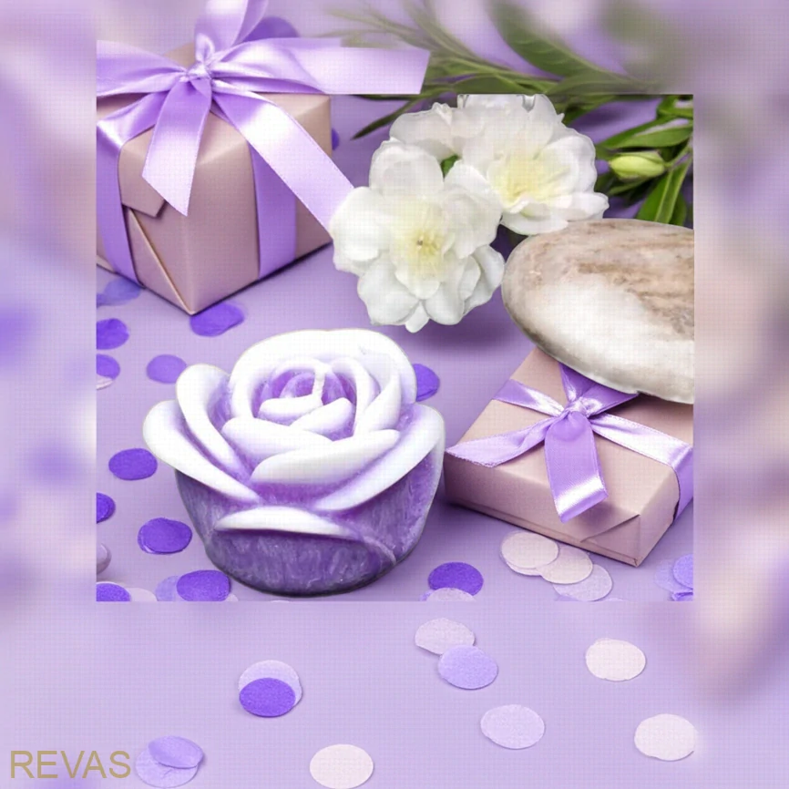 Svíčka Růže střední z palmového vosku